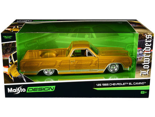 1965 Chevrolet El Camino Gold Diecast Model Car Lowriders