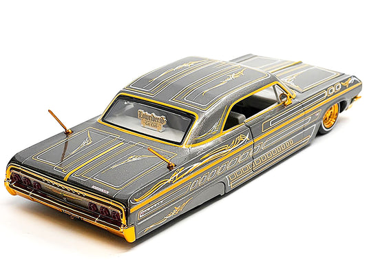 1965 Chevrolet Impala SS  Gray Diecast Model Car Lowriders