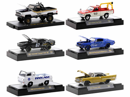 Auto Meets 6 Piece  Diecast Model Car/Truck Set 