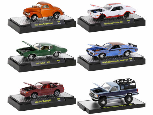 Auto Meets 6 Piece  Diecast Model Car/Truck Set 