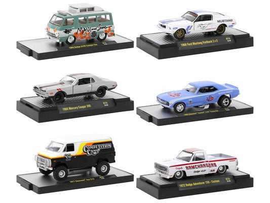 Auto Meets 6 Piece  Diecast Model Car/Truck Set 