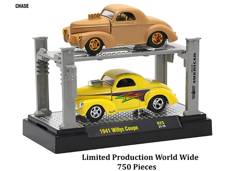 Auto Lifts 6 Piece set of  Diecast Model Automotive Lift 