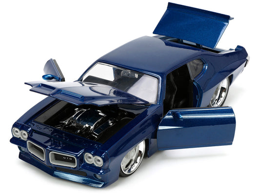 1971 Pontiac GTO Dark Blue Diecast Model Car 