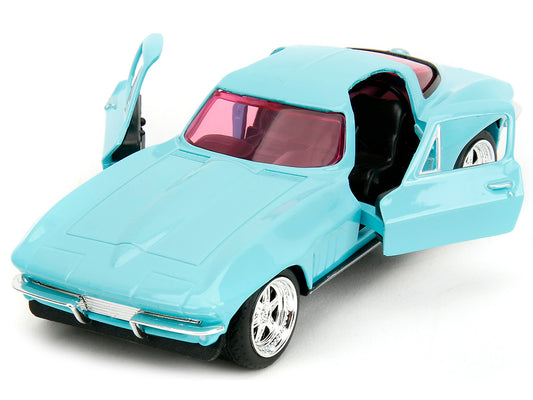 1966 Chevrolet Corvette Light Blue Diecast Model Car 