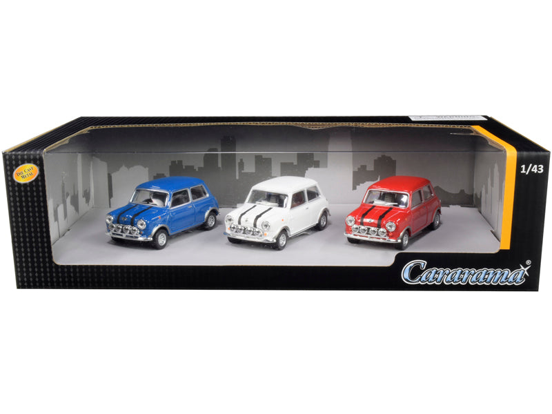 Brand new 1/43 scale diecast car models of Mini Cooper 3 piece Gift Set die cast model cars by Cararama.
Brand new box.