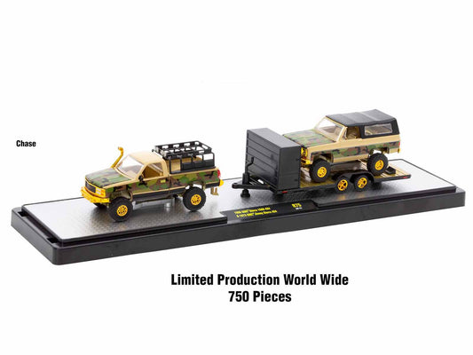 Auto Haulers Set of  1:64 Scale  Diecast Model Car/Truck Set