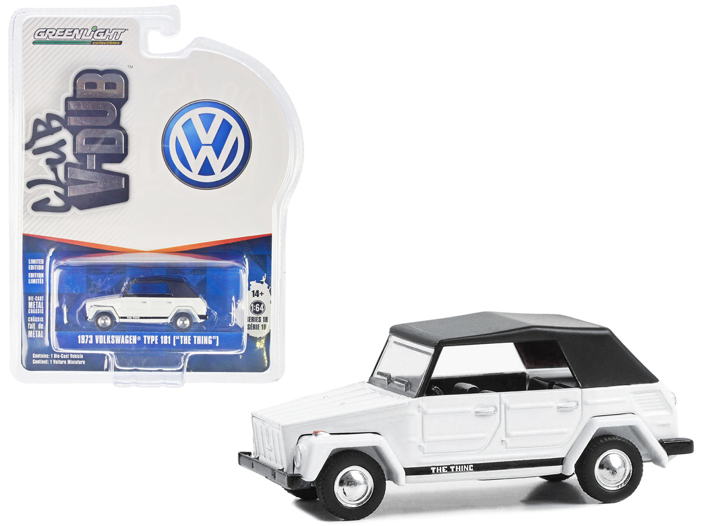 1973 Volkswagen Type 181 White Diecast Model Car 