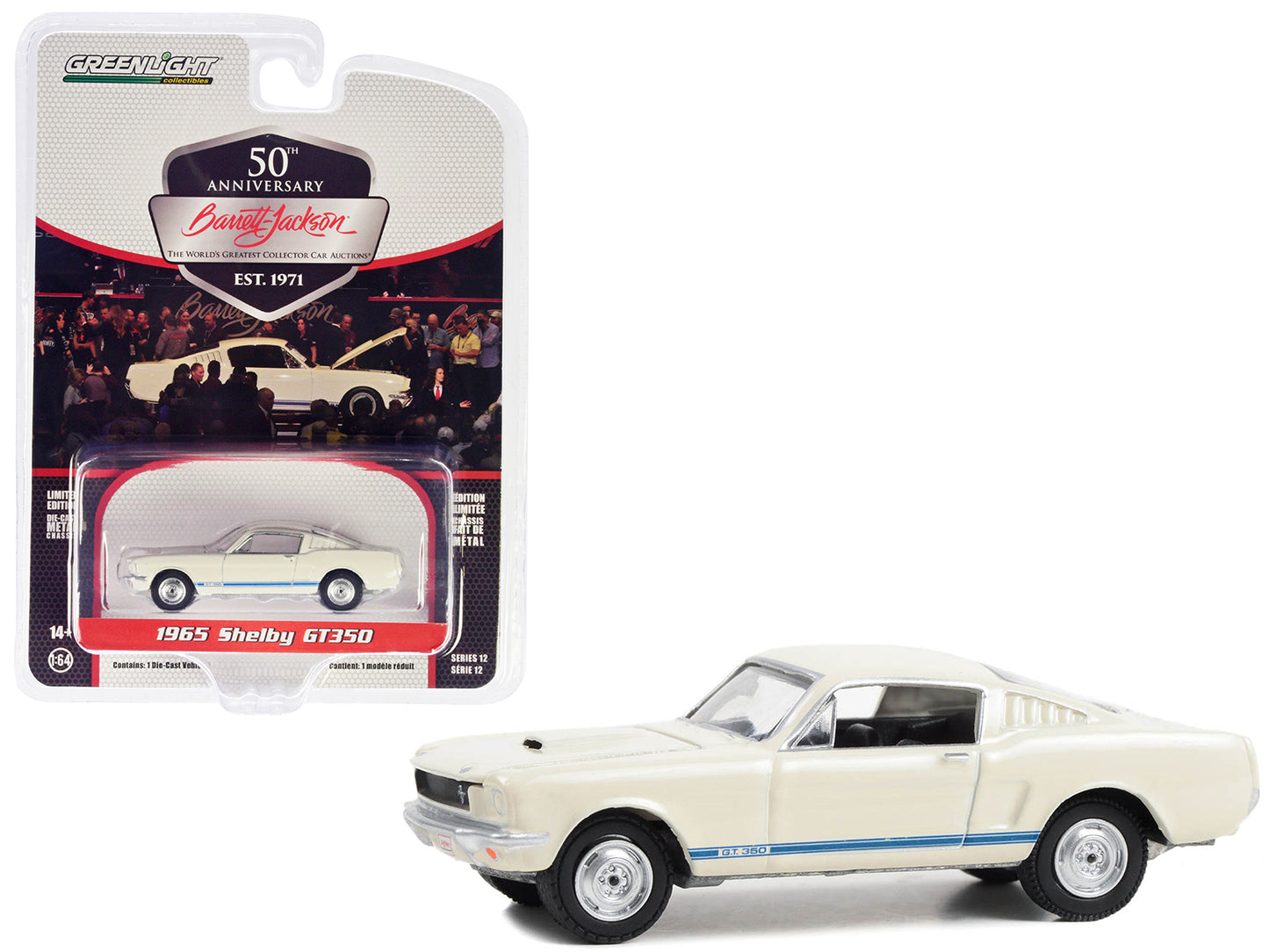 1965 Shelby GT350  White Diecast Model Car 