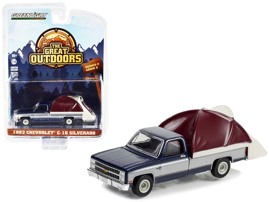 1982 Chevrolet C-10 Blue Diecast Model Pickup Truck 