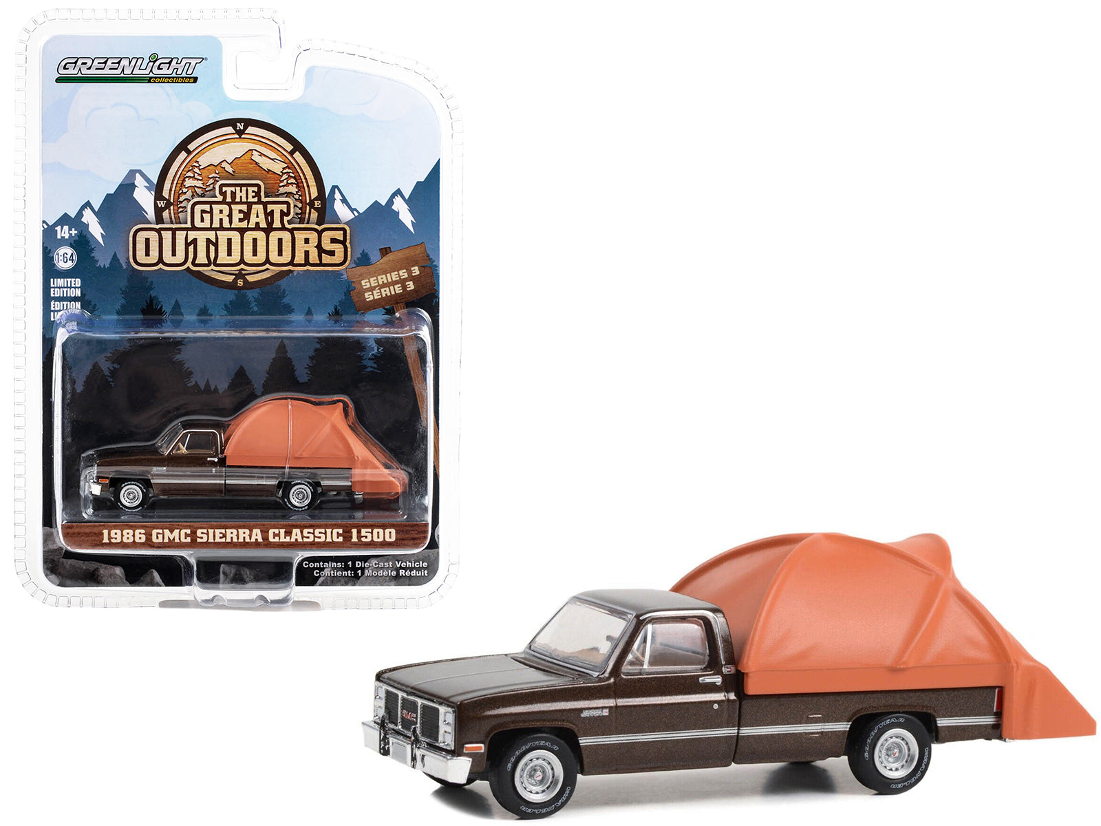 1986 GMC Sierra Classic Brown Diecast Model Pickup Truck 