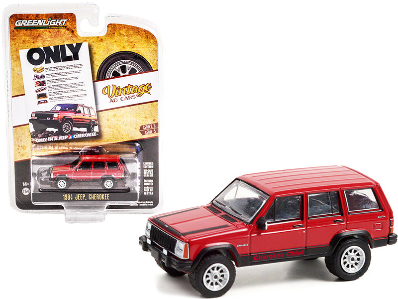 1984 Jeep Cherokee Chief Red Diecast Model Car 