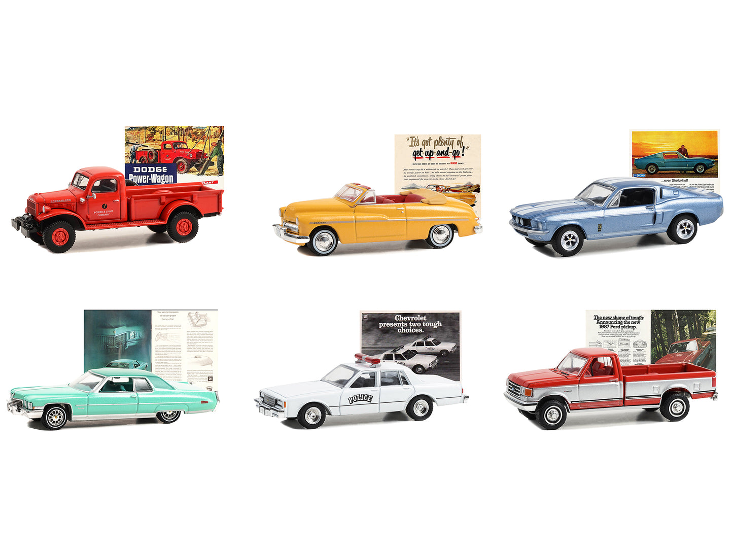 Vintage Ad Cars Set  Diecast Model Car/Truck Set 