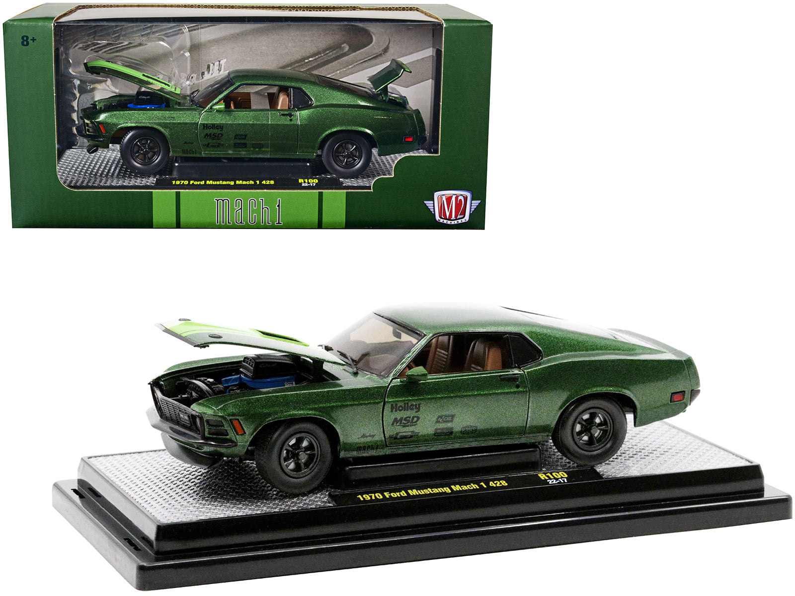 1970 Ford Mustang Mach Green Diecast Model Car 