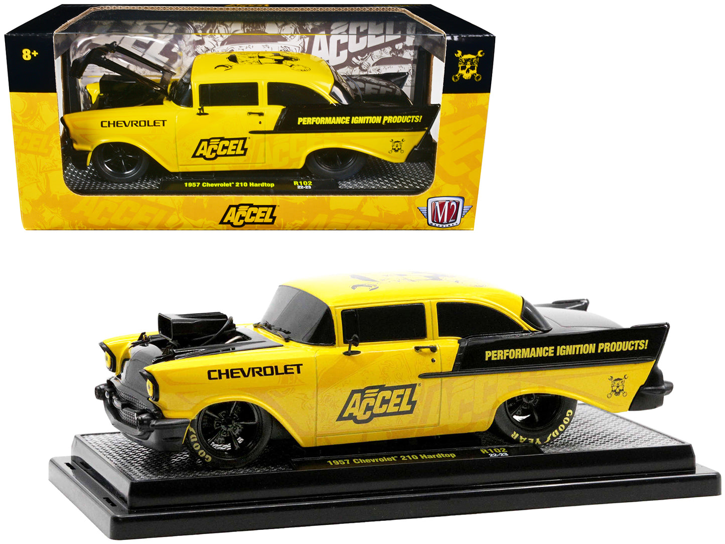 1957 Chevrolet 210 Hardtop Yellow Diecast Model Car 