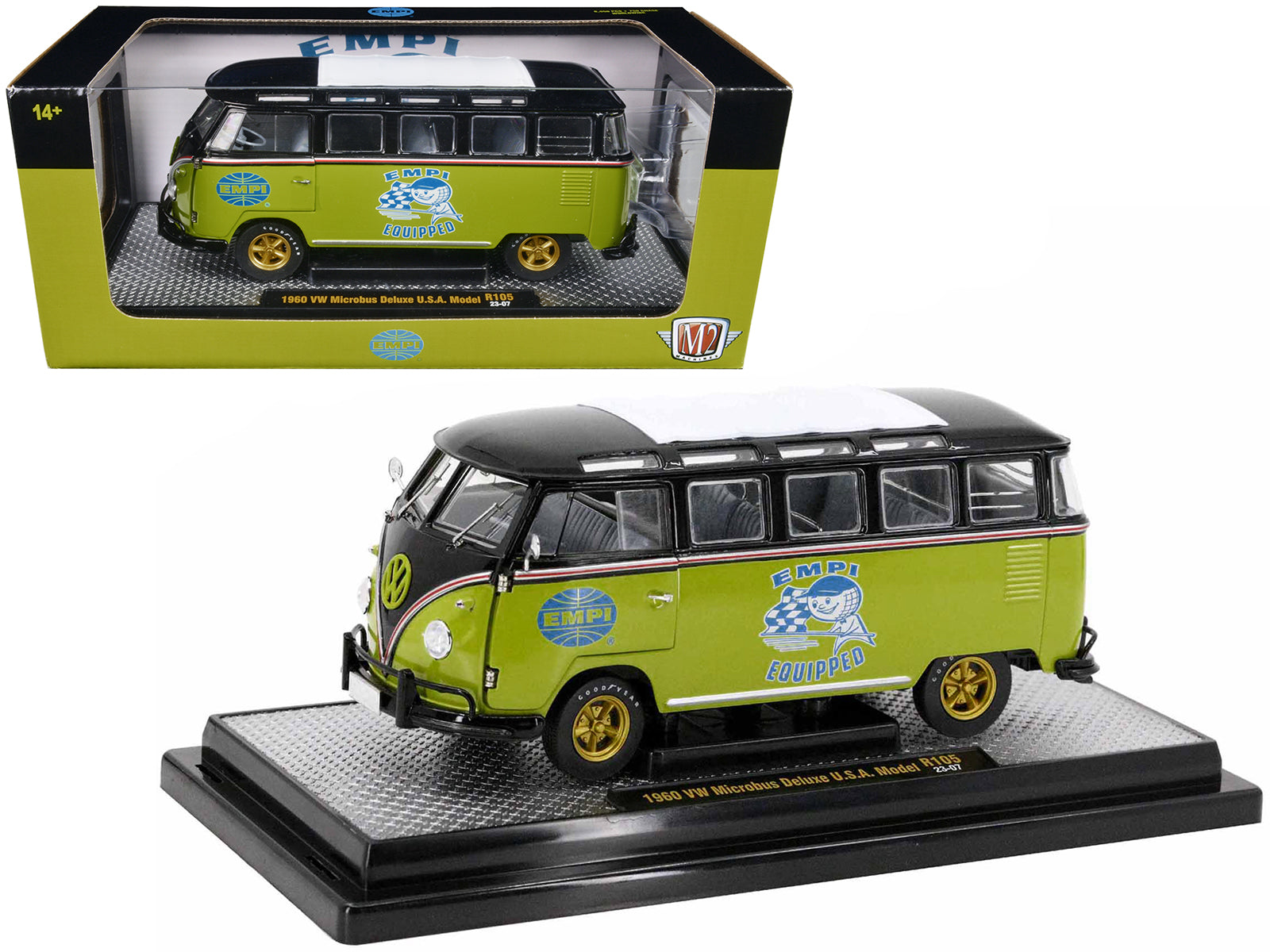 1960 Volkswagen Microbus Deluxe Green Diecast Model Van 