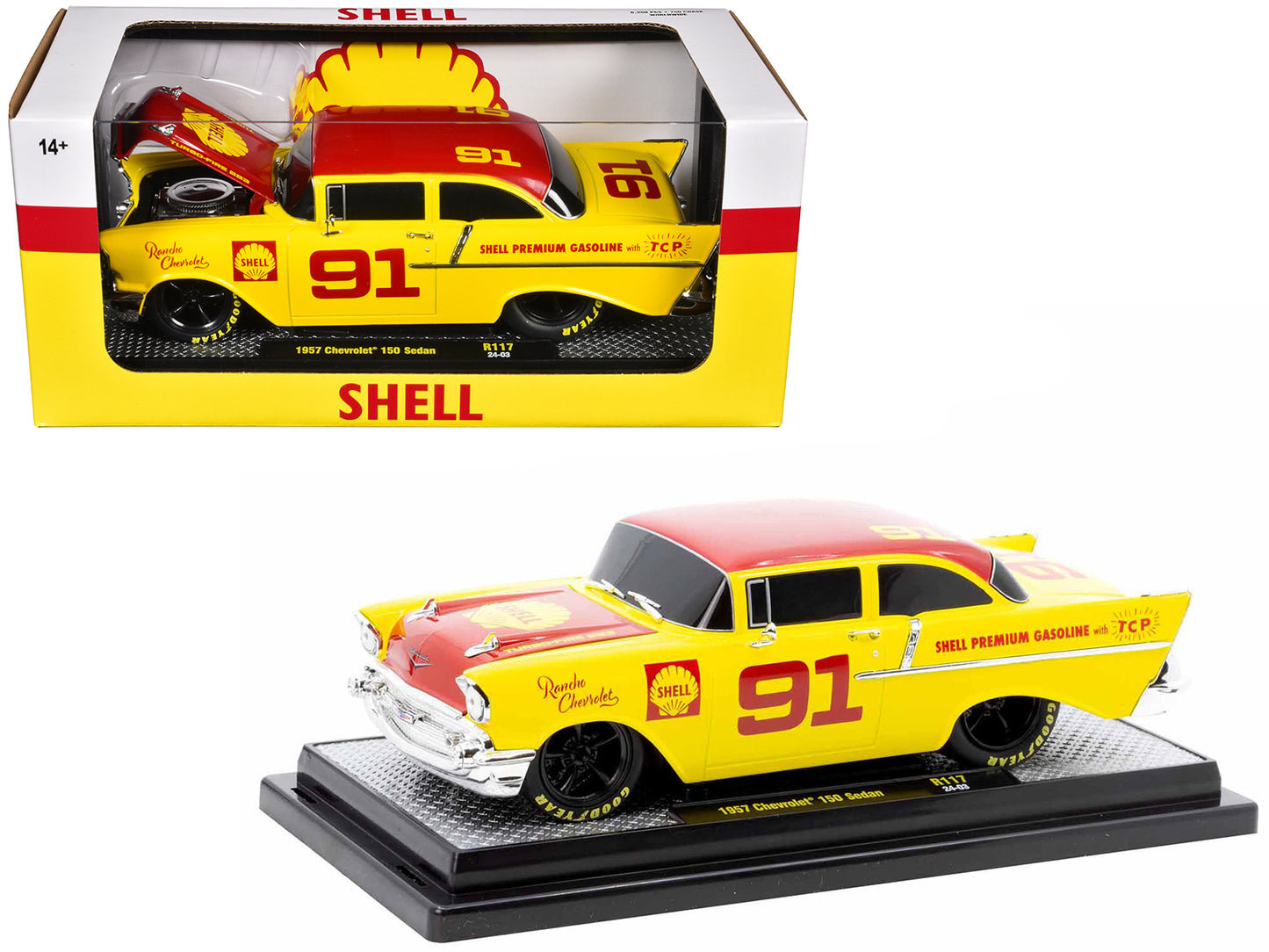 1957 Chevrolet 150 Yellow Diecast Model Car