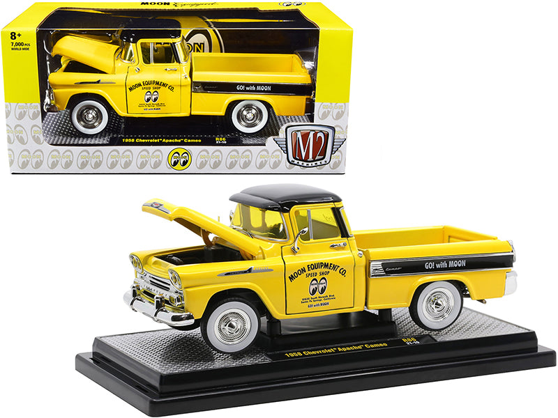 1958 Chevrolet Apache Cameo Yellow Diecast Model Pickup Truck 