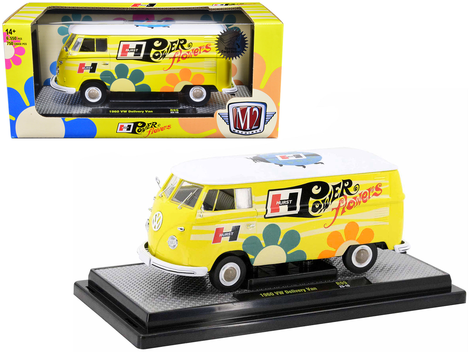 1960 Volkswagen Delivery Yellow Diecast Model Van 