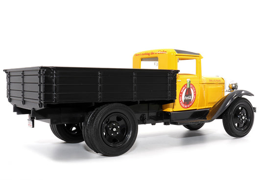 1931 Ford Model AA Yellow Diecast Model Pickup Truck Coca-Cola