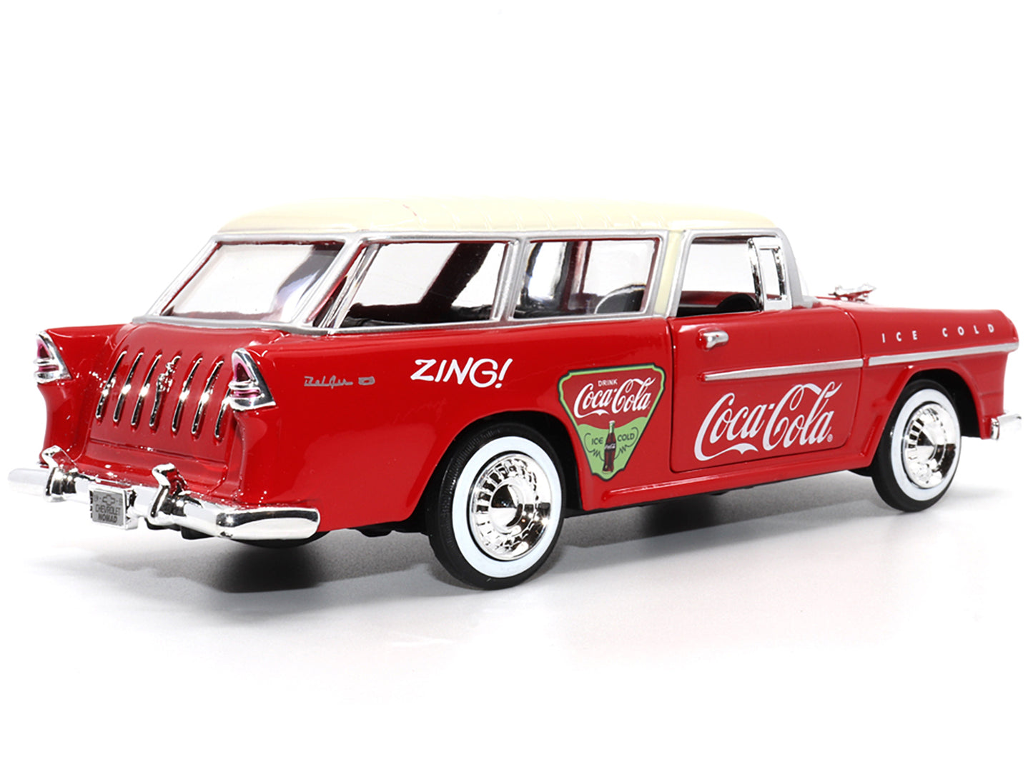 1955 Chevrolet Bel Air Red Diecast Model Car Coca-Cola