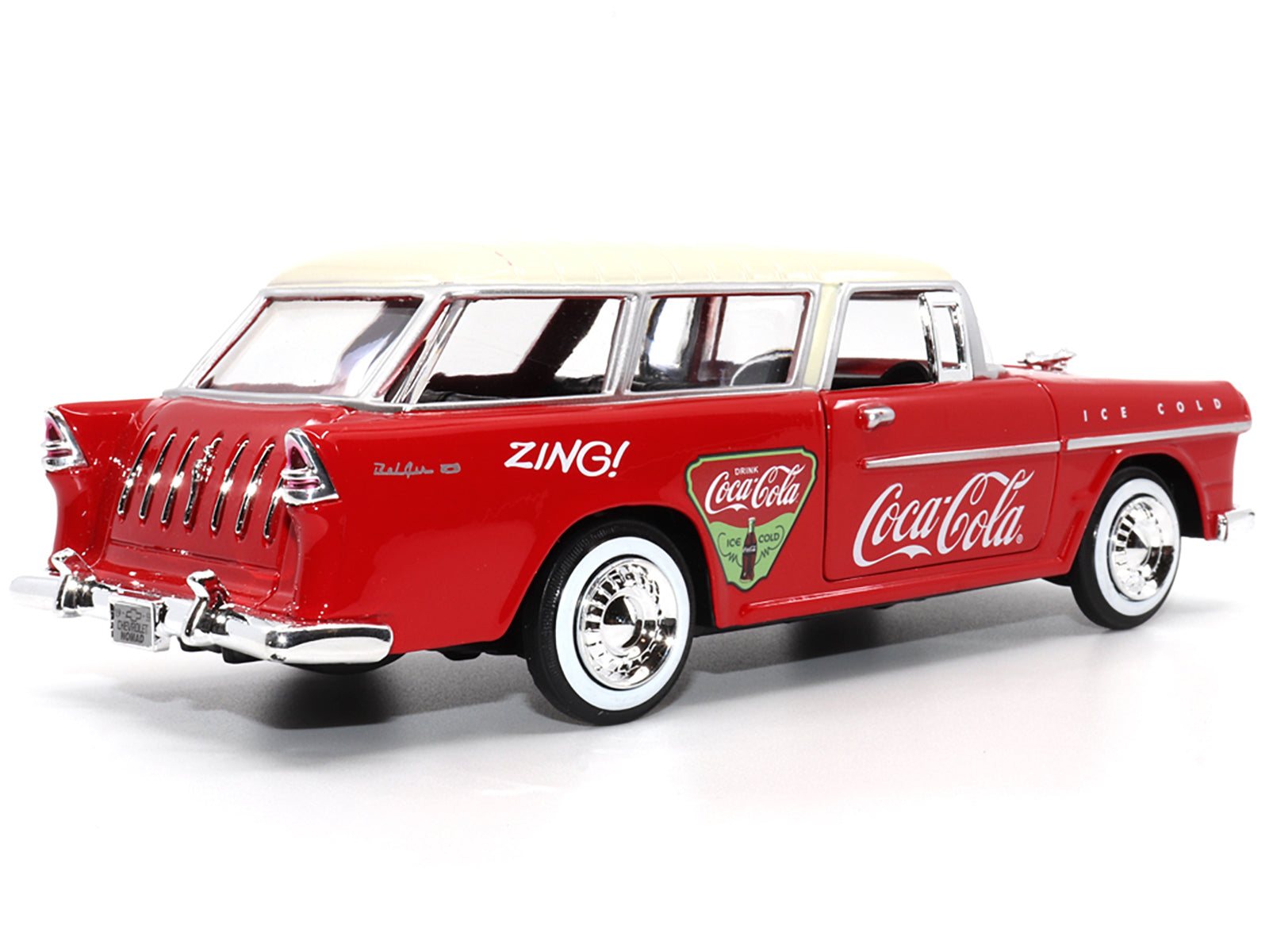 1955 Chevrolet Bel Air Red Diecast Model Car Coca-Cola