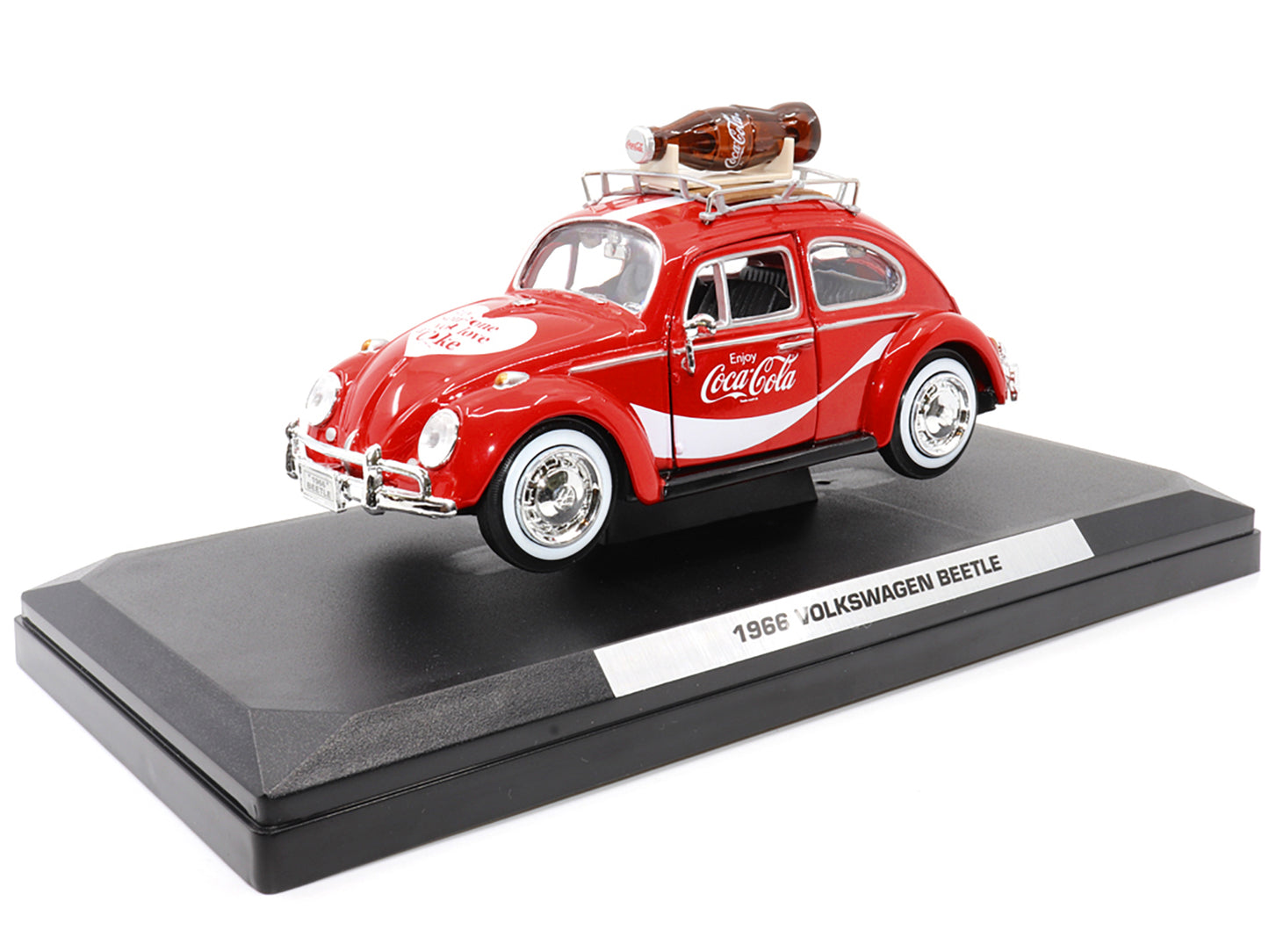 1966 Volkswagen Beetle  Red Diecast Model Car Coca-Cola