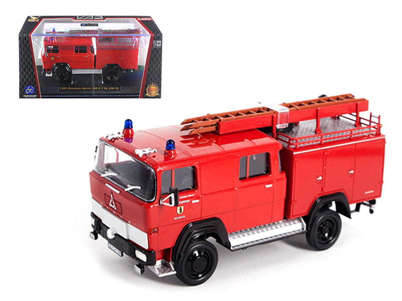 1965 Magirus Deutz 100 Red Diecast Model Fire Engine Fire & Rescue