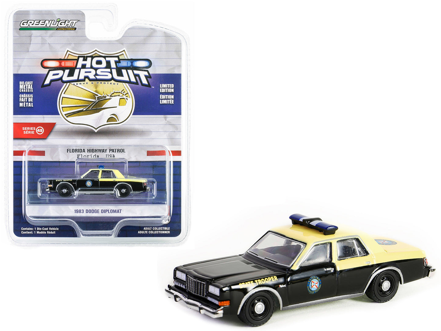 1983 Dodge Diplomat  Black Diecast Model Car 