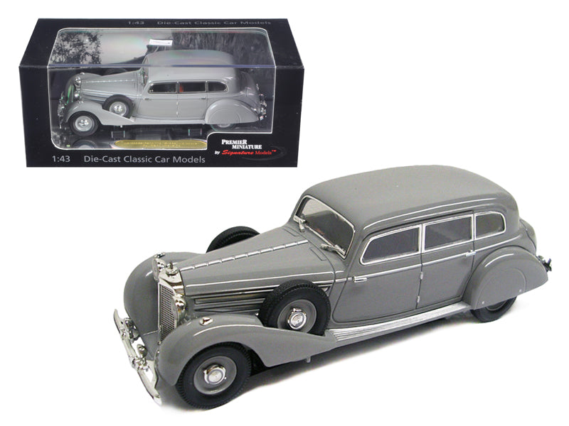 1938 Mercedes 770K Sedan Gray Diecast Model Car 