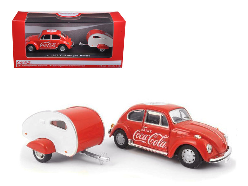 1967 Volkswagen Beetle  Red Diecast Model Car Coca-Cola