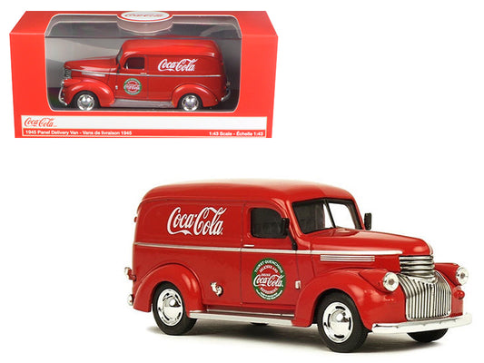 1945 Panel Delivery Red Diecast Model Van Coca-Cola