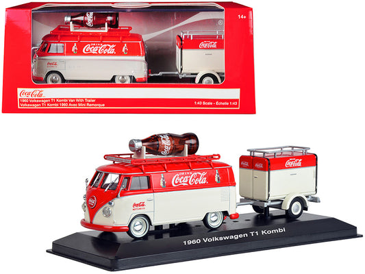 1960 Volkswagen T1 Kombi Red Diecast Model Van Coca-Cola