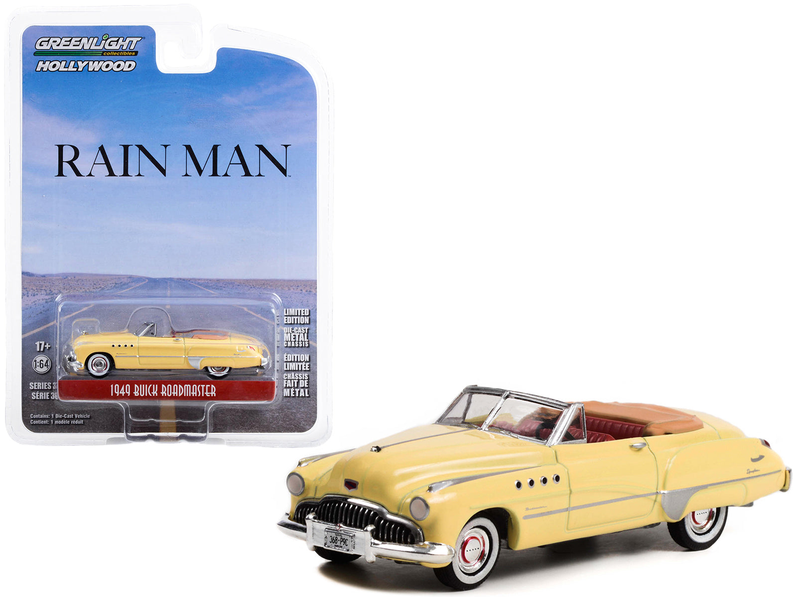 Charlie Babbitt's 1949 Buick Cream Diecast Model Car Rain Man (1988)