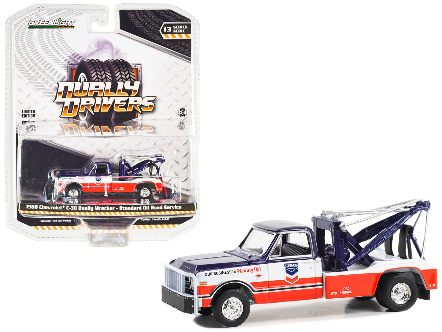 1968 Chevrolet C-30 Multi-Color Diecast Model Tow Truck 