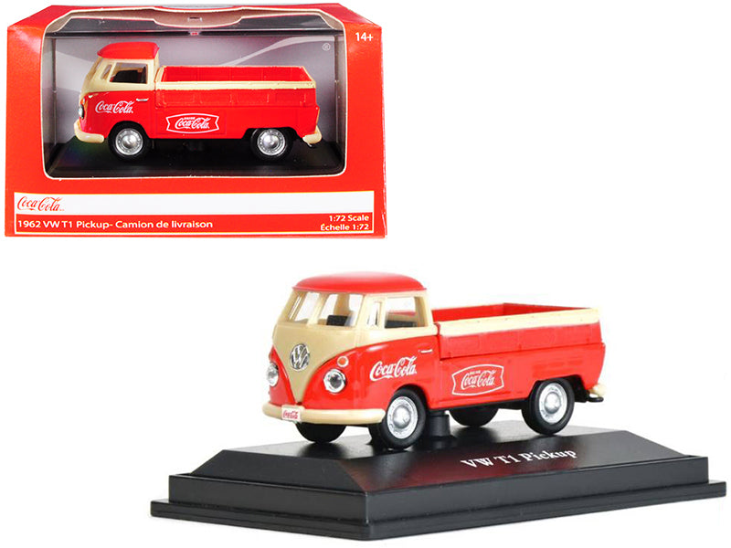 1962 Volkswagen T1  Red Diecast Model Pickup Truck Coca-Cola