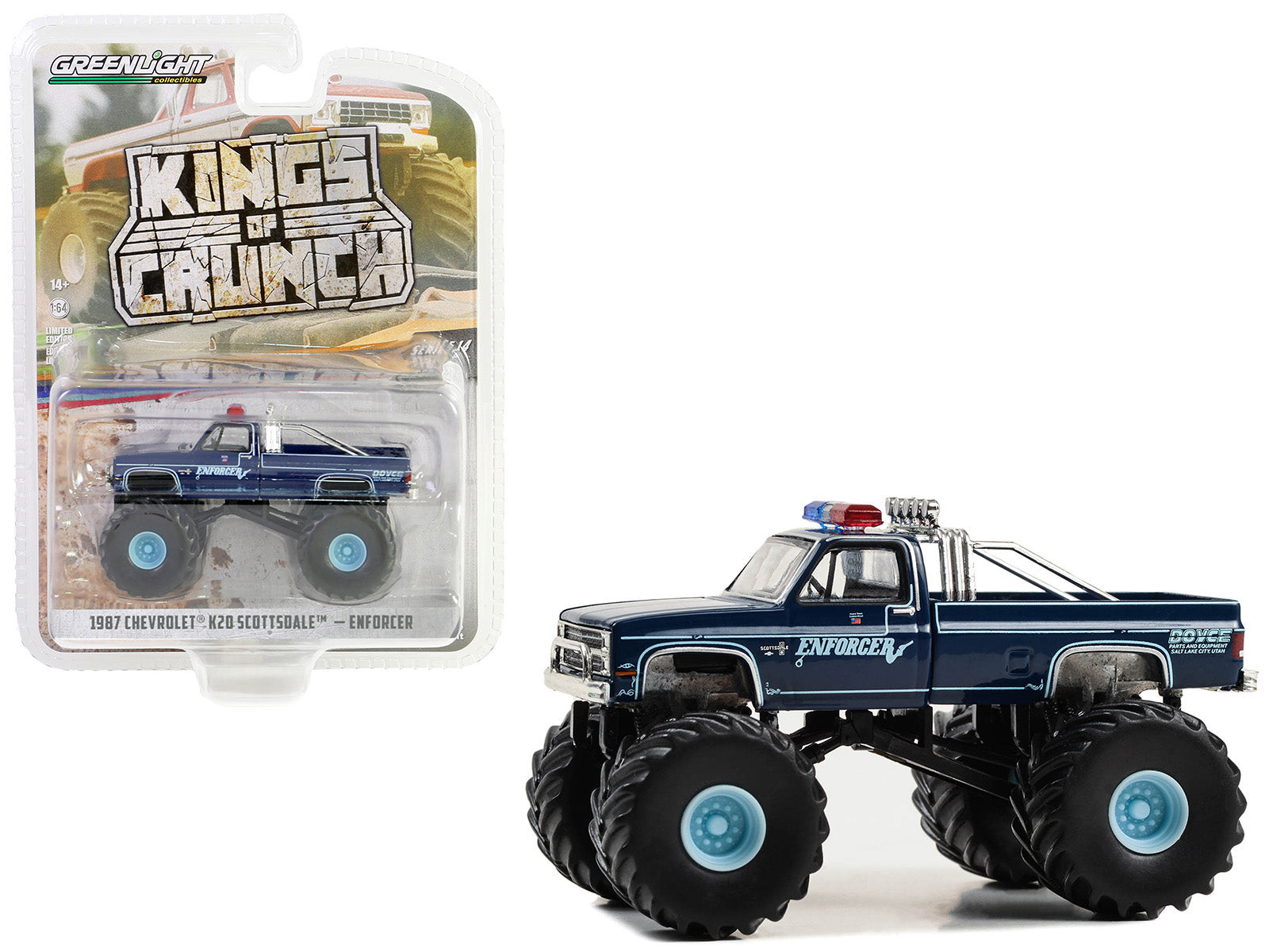 1987 Chevrolet K20 Blue Diecast Model Monster Truck 