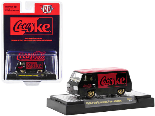 1966 Ford Econoline Custom Black Diecast Model Van Coca-Cola