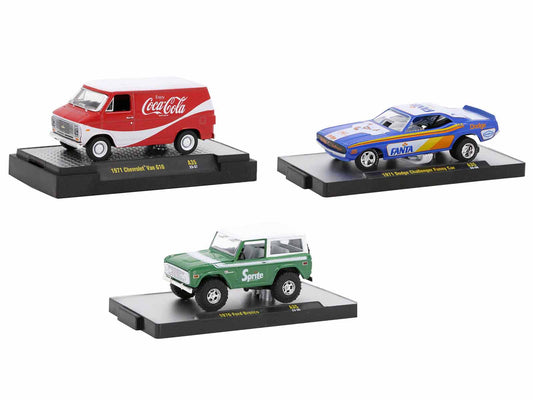 Sodas Set of 3  Diecast Model Car/Truck Set 