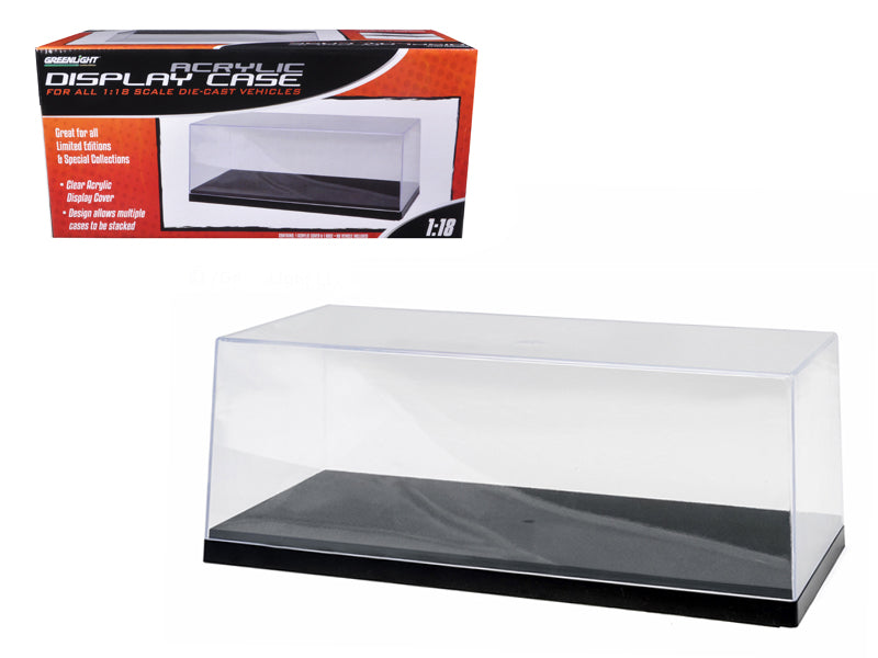 Brand new 1/18 scale of Collectible Display Show Case for 1/18-1/24 Scale Model Cars with Black Plastic Base by Greenlig