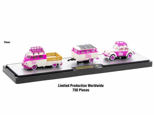 Auto Haulers 3 Piece  Diecast Model Car/Truck Set