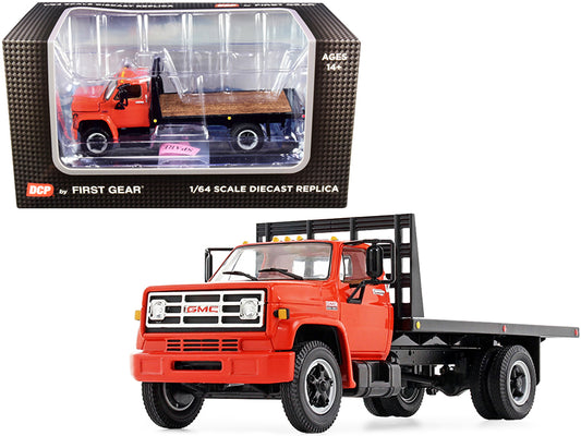 GMC 6500 Flatbed  Orange Diecast Model Flatbed Truck 