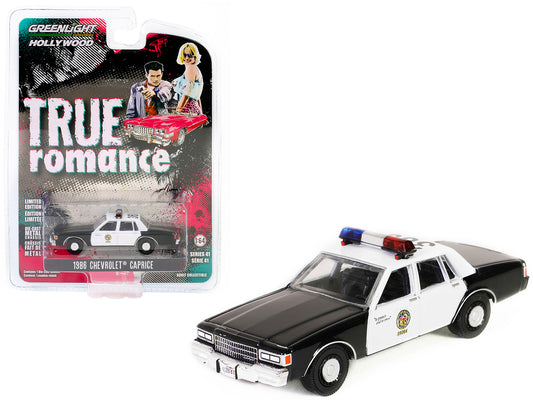 Brand new 1/64 scale diecast car model of 1986 Chevrolet Caprice Black and White "Los Angeles Police Department (LAPD)" 