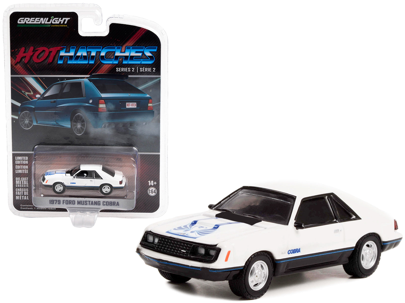 1979 Ford Mustang Cobra White Diecast Model Car 