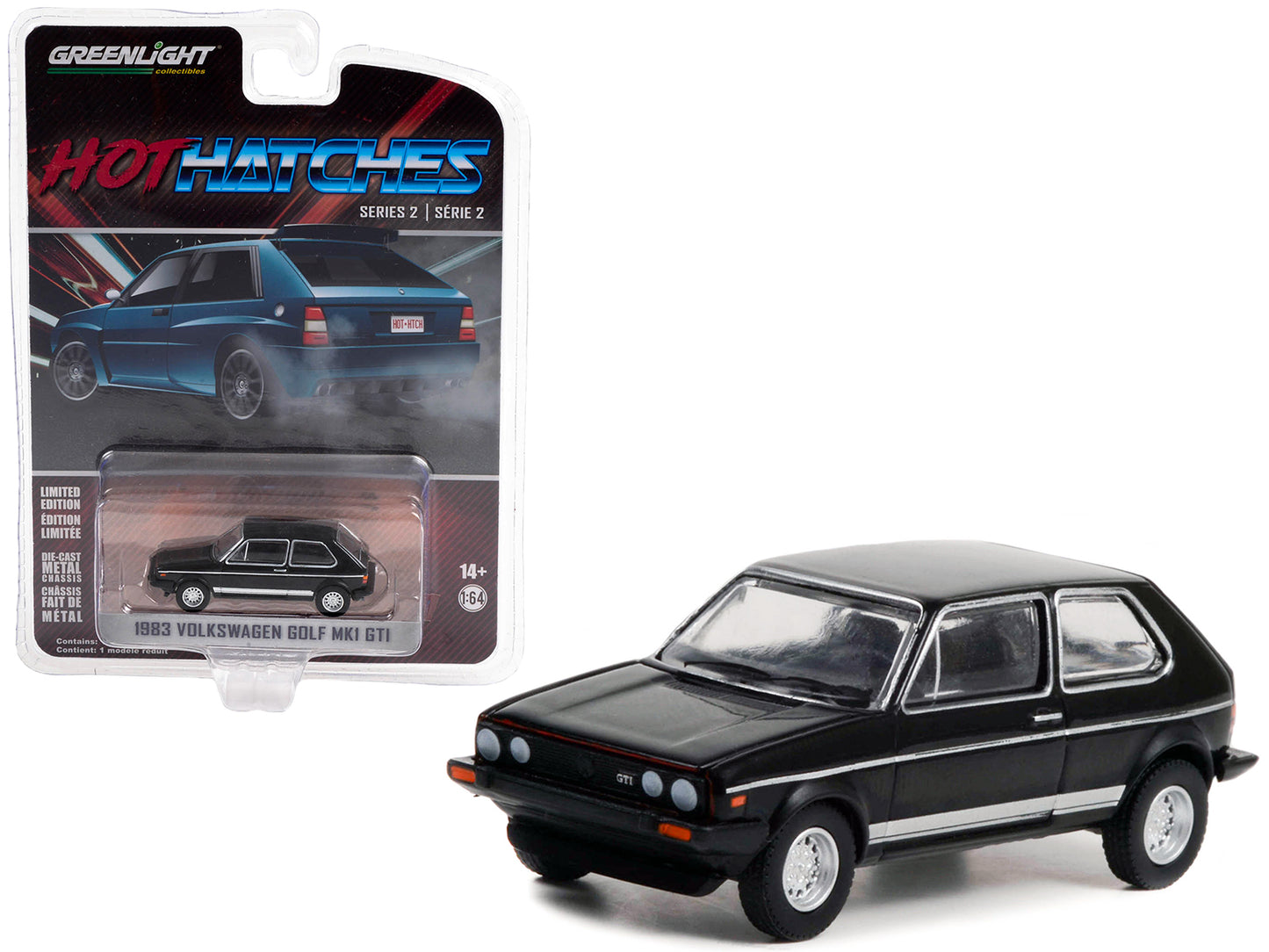 1983 Volkswagen Golf Mk1 Black Diecast Model Car 