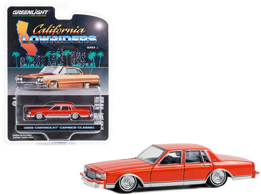 1989 Chevrolet Caprice Classic Red Diecast Model Car Lowriders