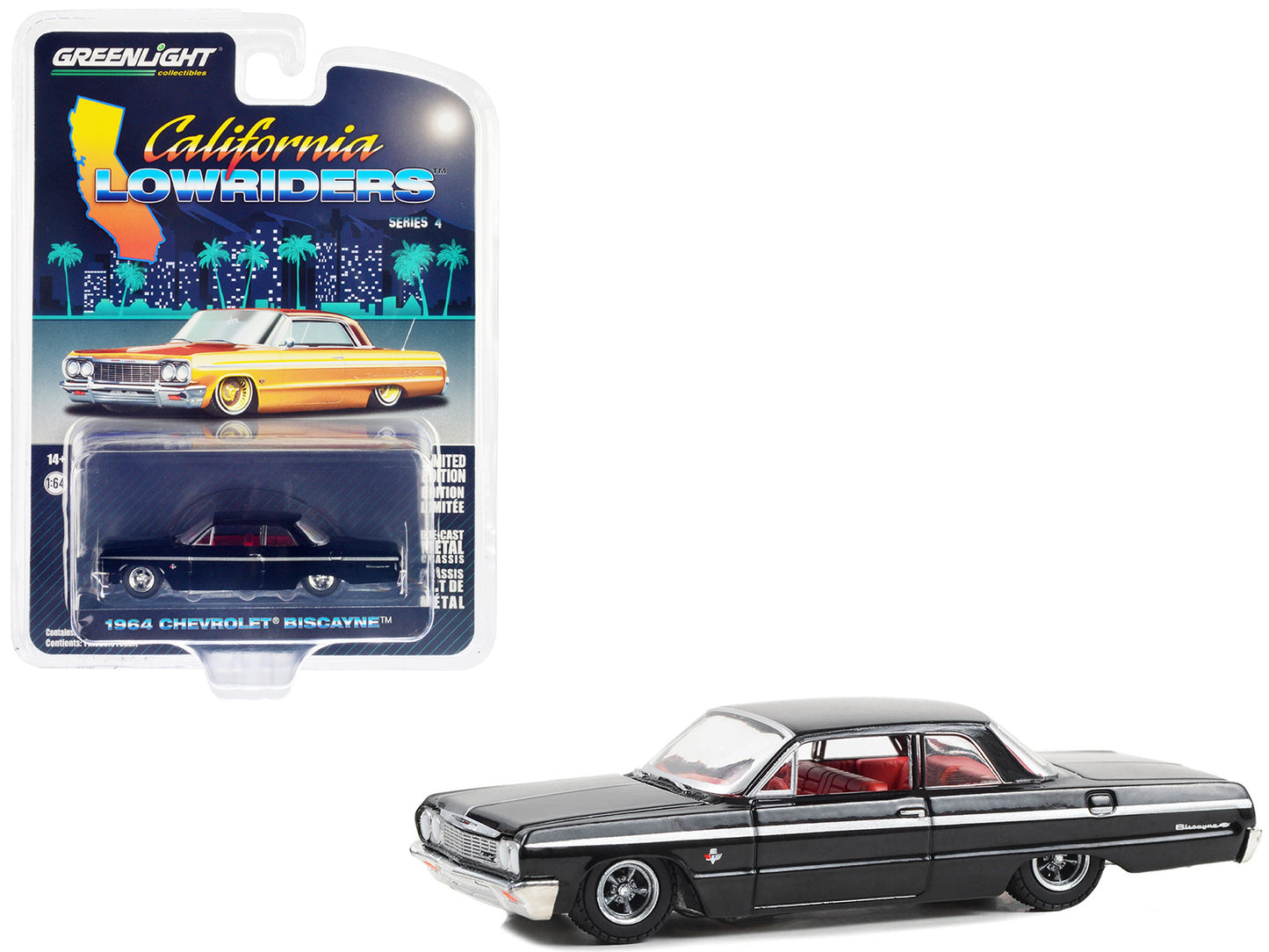 1964 Chevrolet Biscayne Lowrider Black Diecast Model Car Lowriders