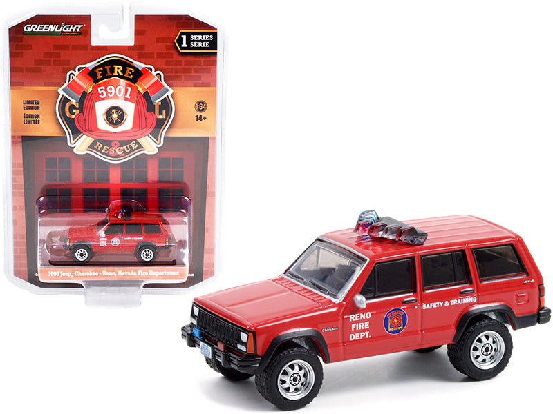 1990 Jeep Cherokee  Red Diecast Model Car 