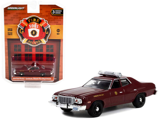 1976 Ford Torino Maroon Brown Diecast Model Car 