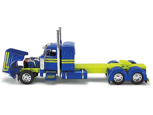 Peterbilt 379 w 36 Blue Diecast Model Car 