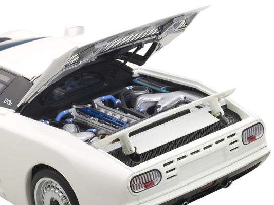 Bugatti EB110 GT  White Diecast Model Car 
